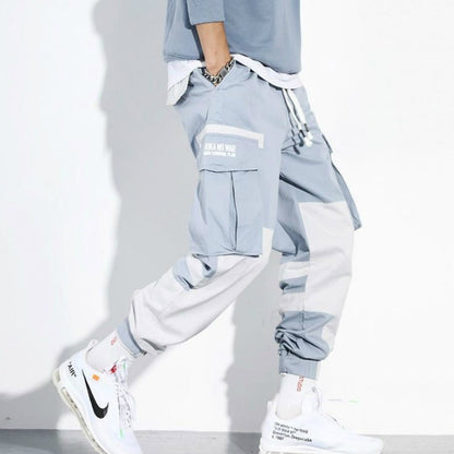 Pantalones Cargo Hombre Deportivos Bicolor