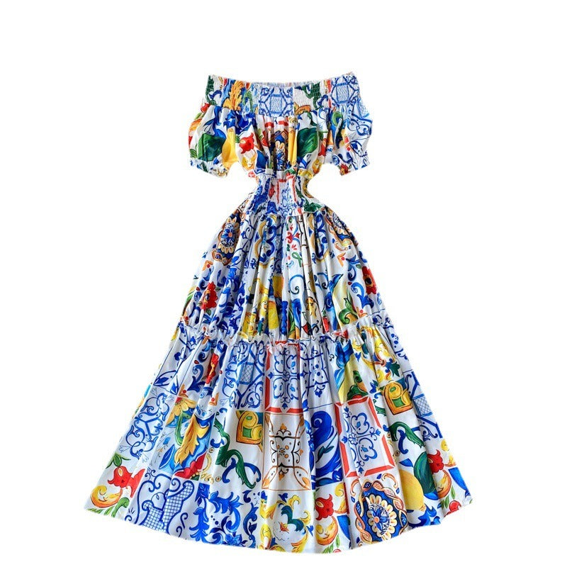 Vestido Boho Elegante Hombros al Descubierto