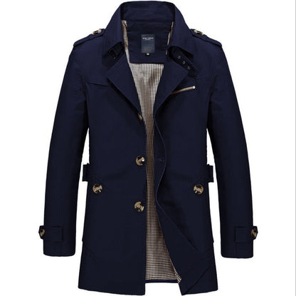 Abrigo Hombre Largo Impermeable Clásico - Vestiria