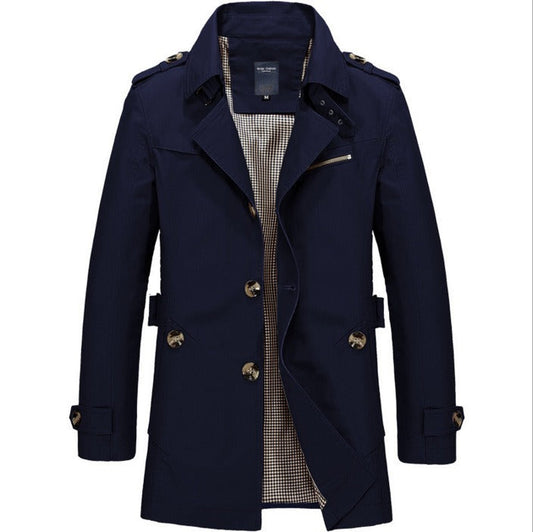 Abrigo Hombre Largo Impermeable Clásico - Vestiria