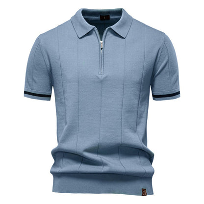 Polo Hombre Manga Corta Clásico Cremallera