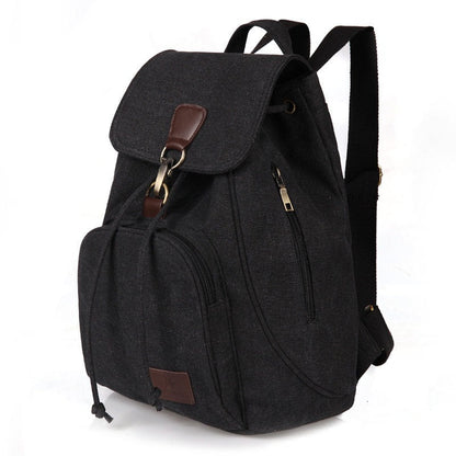 Mochila Mujer Lona Vintage con Bolsillos Laterales - Vestiria