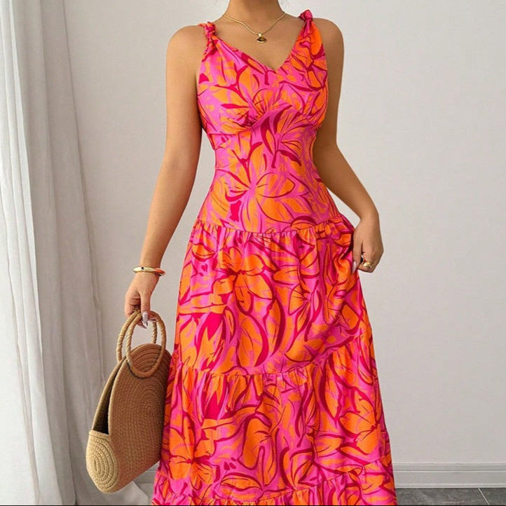 Vestido Mujer Estampado Florales Falda Amplica - Vestiria