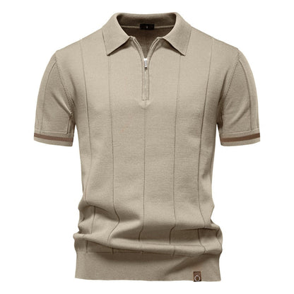 Polo Hombre Manga Corta Clásico Cremallera