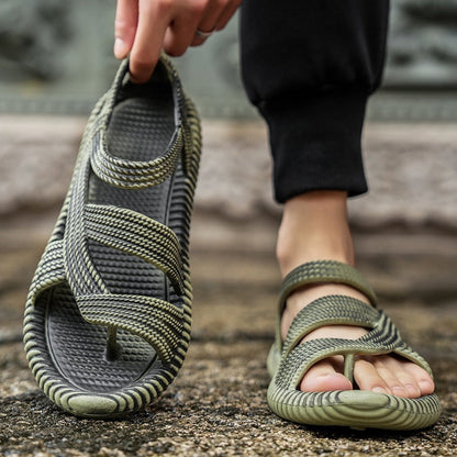 Sandalias Hombre Tejido Manual Estilo Bohemio - Vestiria