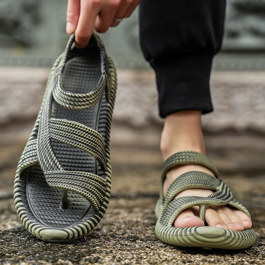 Sandalias Hombre Tejido Manual Estilo Bohemio - Vestiria