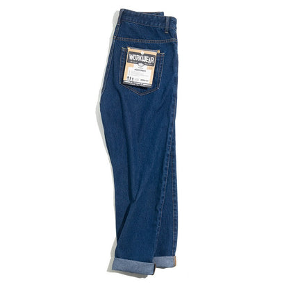 Pantalón vaquero recto hombre estilo callejero