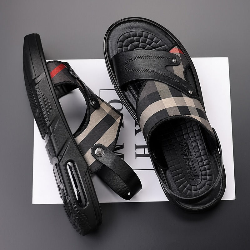 Sandalias Hombre Sintéticas Cruzadas Estilo Milan - Vestiria