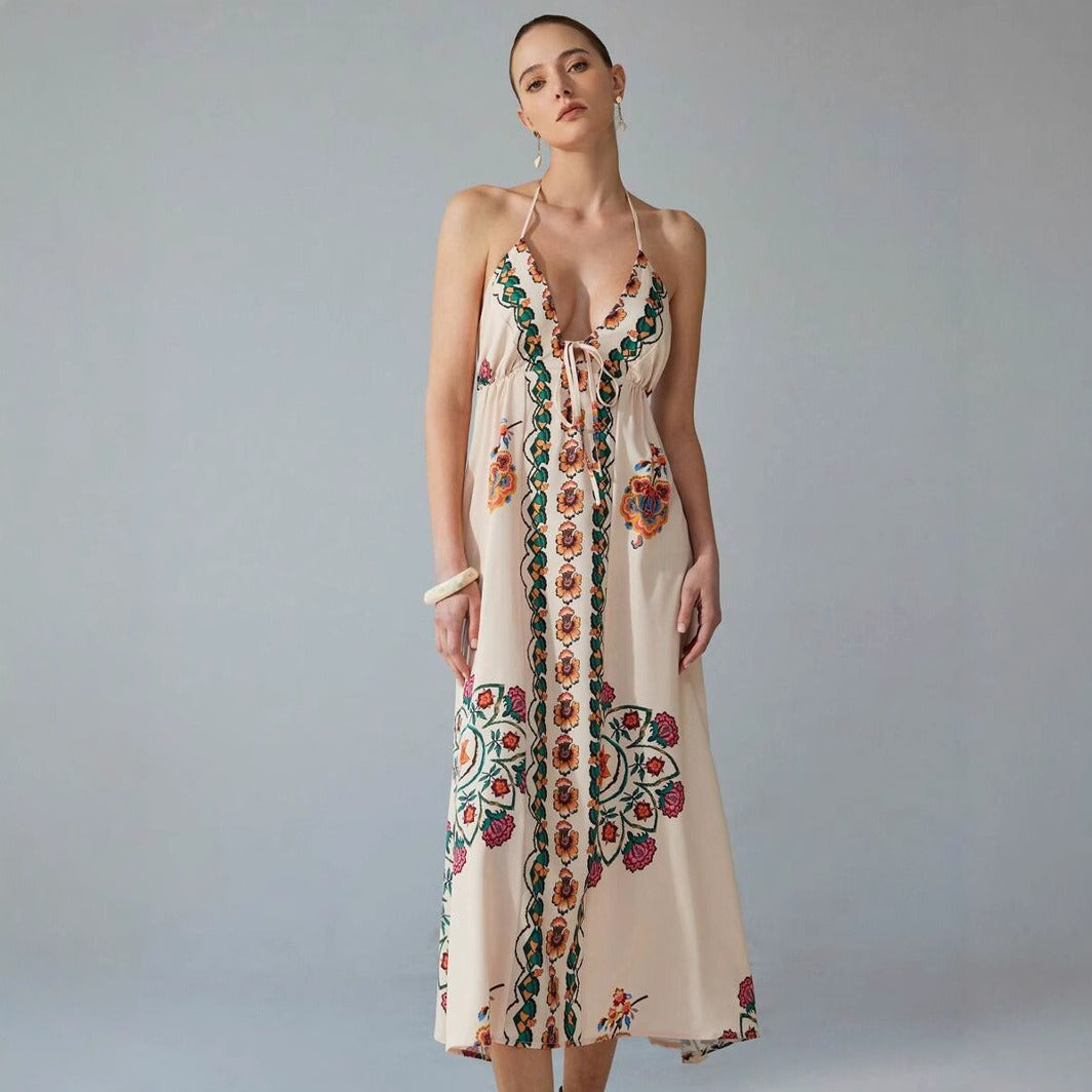 Vestido Largo Floral Verano Estilo Boho
