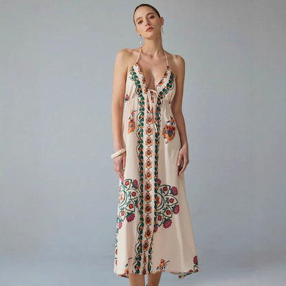 Vestido Largo Floral Verano Estilo Boho