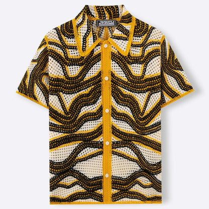 Camisa Hombre Estilo Vintage Bordado Artístico