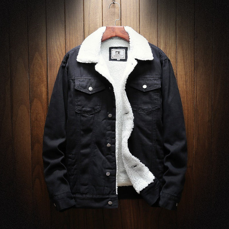 Chaqueta vaquera hombre forro polar cálida