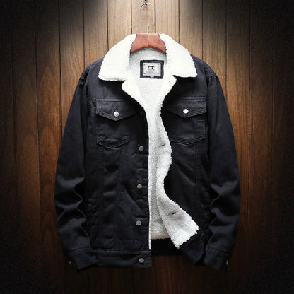 Chaqueta vaquera hombre forro polar cálida