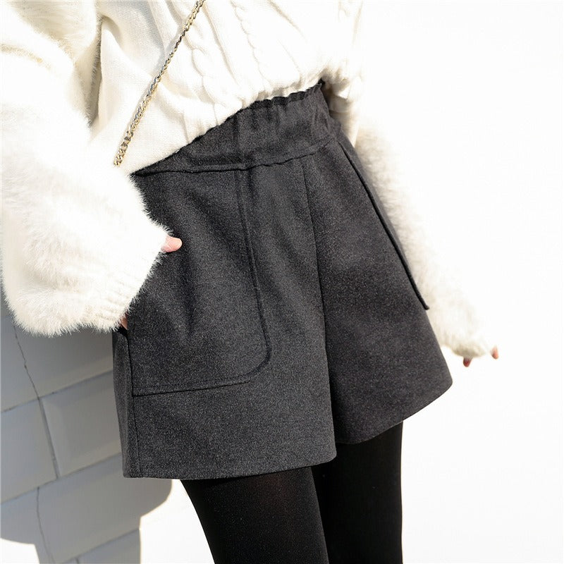 Shorts vaqueros altos con bolsillos grandes