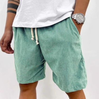 Pantalones cortos pana hombre informal cómodos
