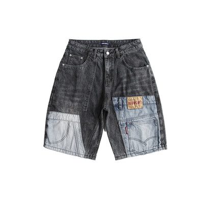 Pantalones cortos vaqueros parche modernos hombre - Vestiria