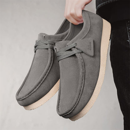 Zapatos Hombre Mocasines Ante Crepé Elegantes