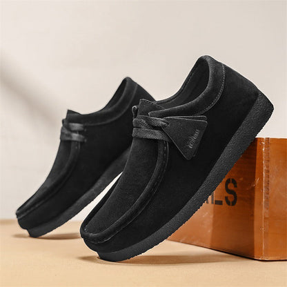 Zapatos Hombre Mocasines Ante Crepé Elegantes
