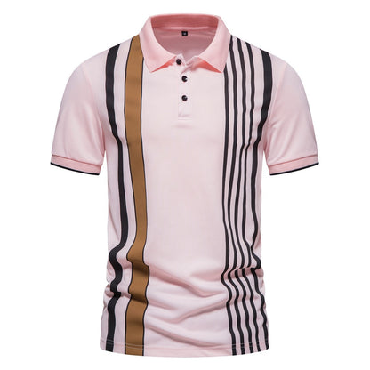 Camisa Polo Hombre Algodón Rayas Clásico