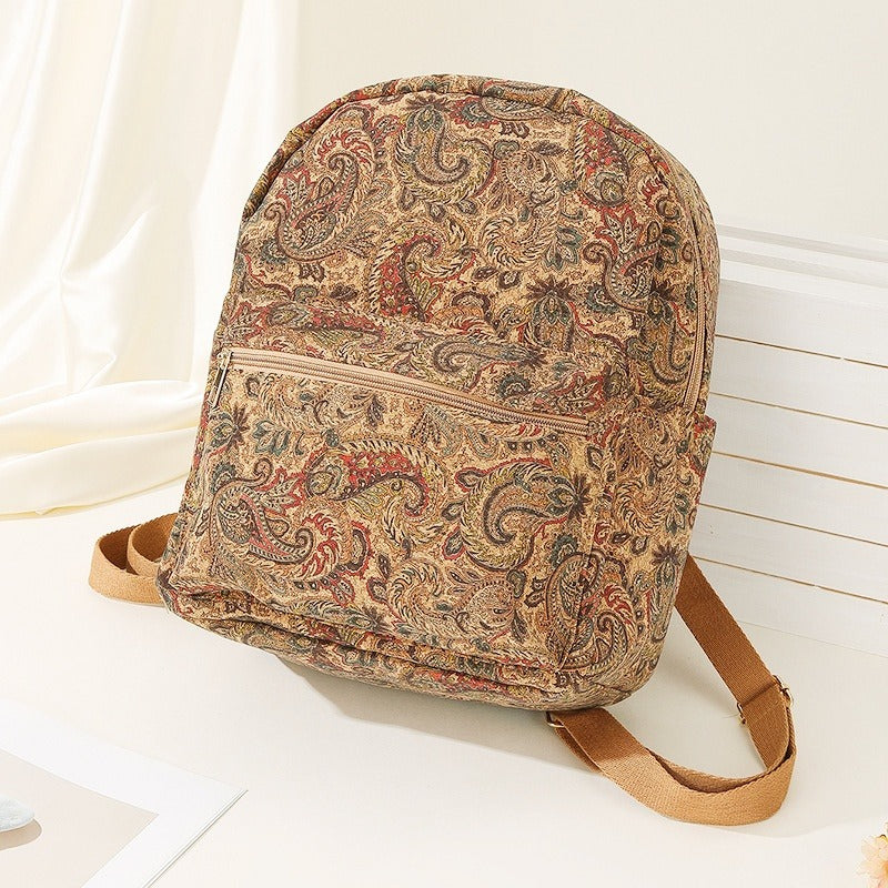 Mochila vintage tela impresionada grande - Vestiria