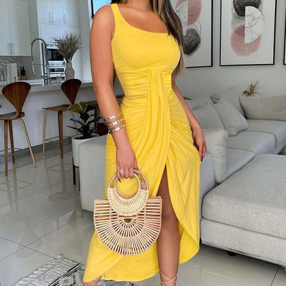 Vestido Midi Bandeau Elegante Mujer
