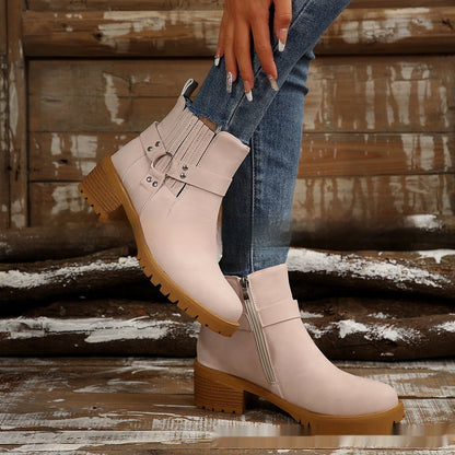 Botas Mujer Tacón Alto con Cierre Decorativo