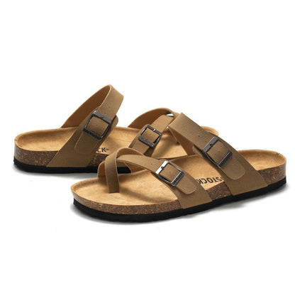 Sandalias Mujer Plataforma Baja con Tiras y Hebilla - Vestiria