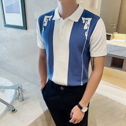 Polo Hombre Corta Estilo Clásico con Bordados - Vestiria