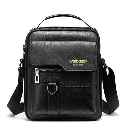 Bolso Bandolera Hombre Cuero Sintético Estilo Clásico - Vestiria