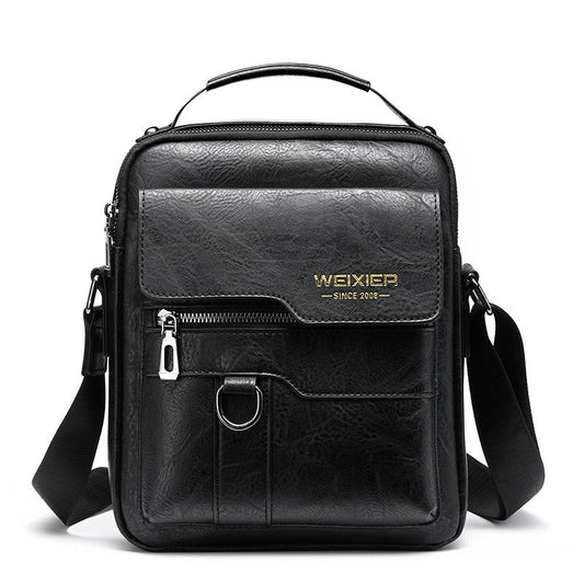 Bolso Bandolera Hombre Cuero Sintético Estilo Clásico - Vestiria
