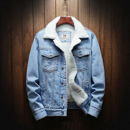 Chaqueta vaquera hombre forro polar cálida