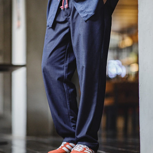 Pantalones Hombre Algodón Anchos con Cinturón - Vestiria