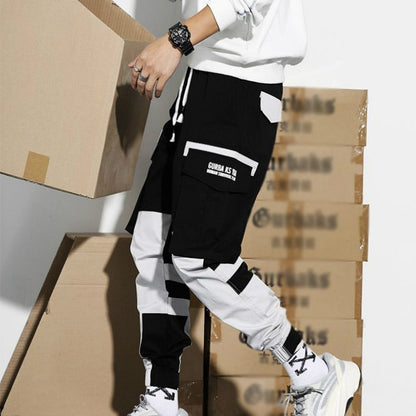 Pantalones Cargo Hombre Deportivos Bicolor