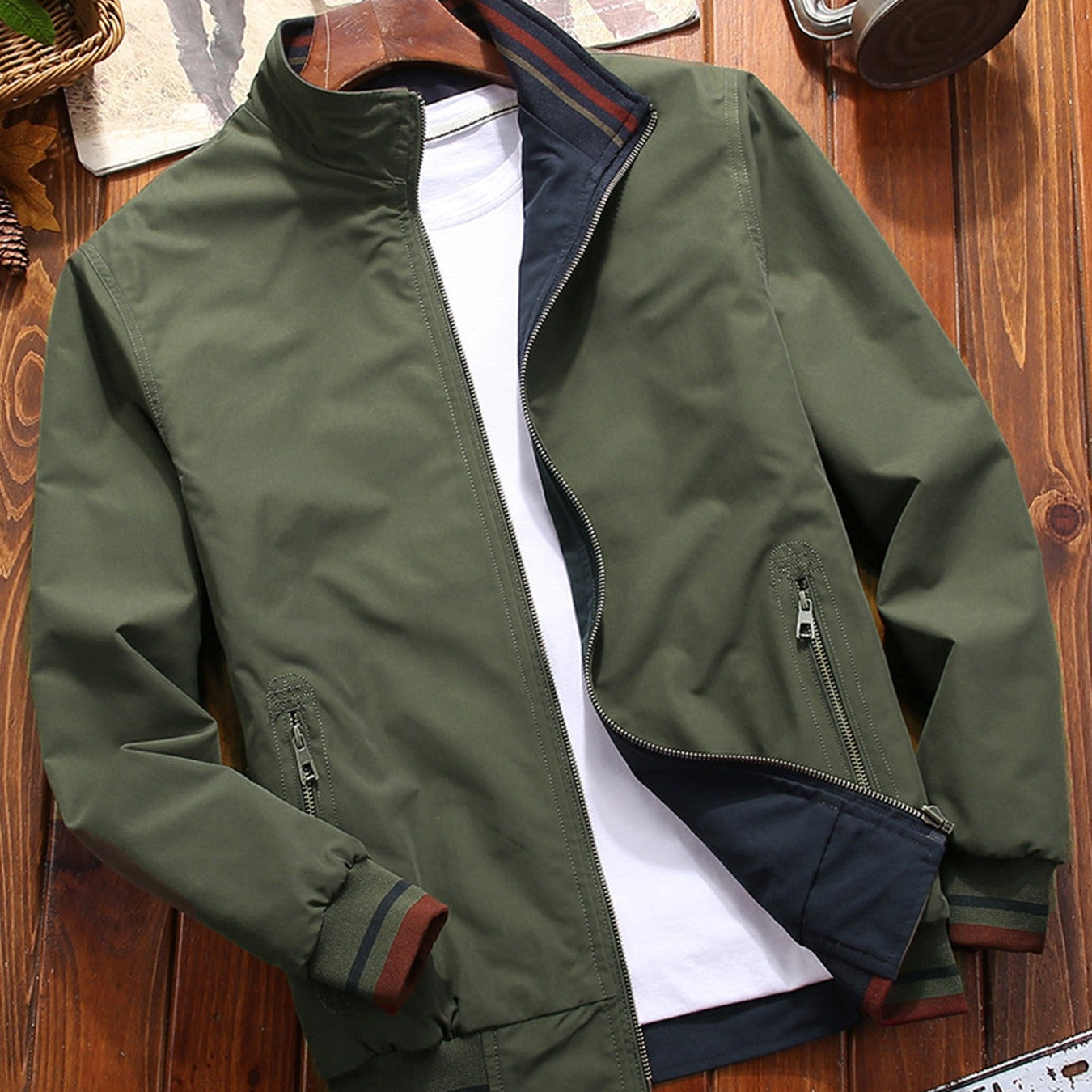 Chaqueta Hombre Deportiva Ligera Cremallera