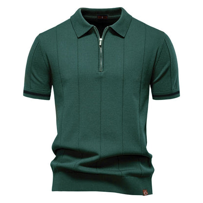 Polo Hombre Manga Corta Clásico Cremallera