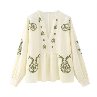 Blusa Mujer Algodón Estilo Boho Chic