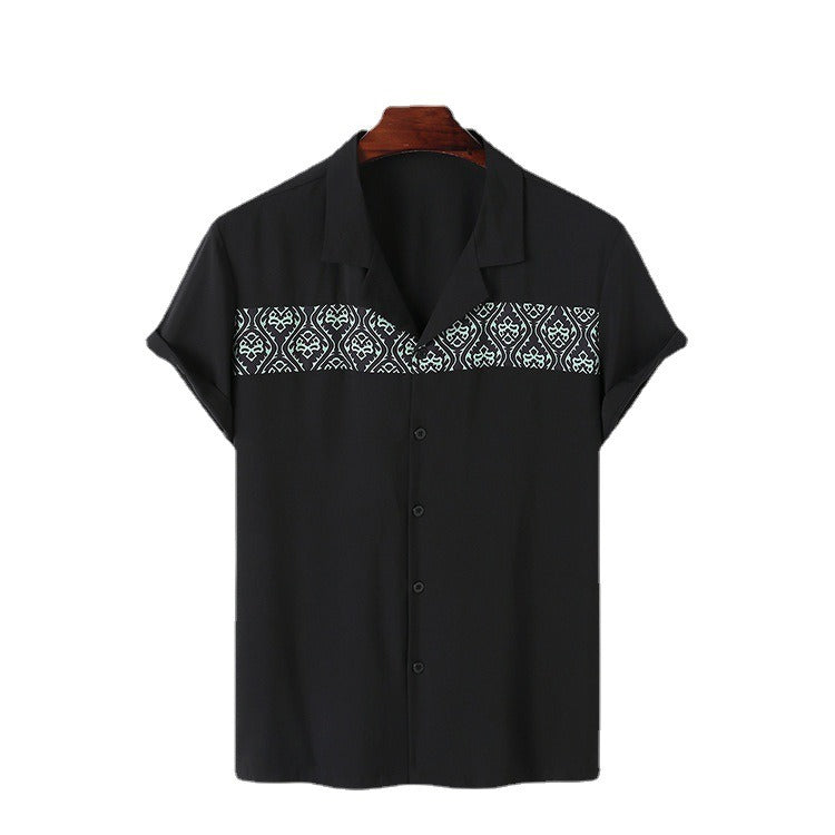 Camisa Hombre Verano Estampado Geométrico - Vestiria