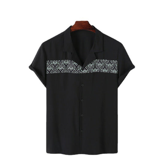 Camisa Hombre Verano Estampado Geométrico - Vestiria