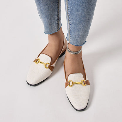 Mocasines Mujer Elegantes con Detalle Brillante