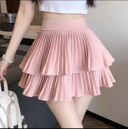 Falda Plisada Mujer Capas Sueltas Elegante - Vestiria