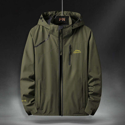 Chaqueta de lluvia hombre con capucha deportiva