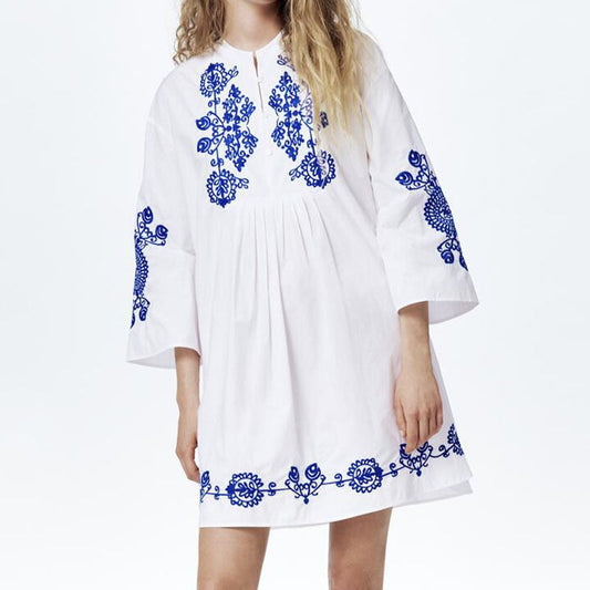 Vestido Étnico Mujer Algodón Estilo Boho - Vestiria