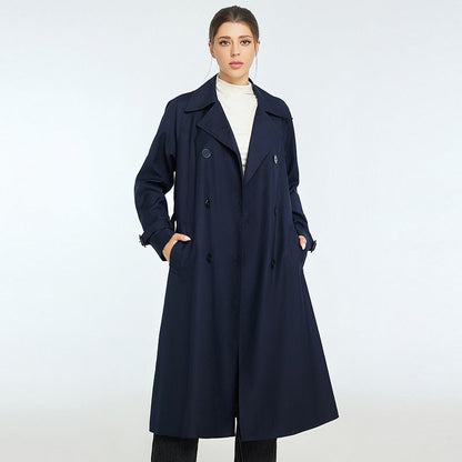 Abrigo Trench Mujer Clásico Doble Botón Elegante - Vestiria