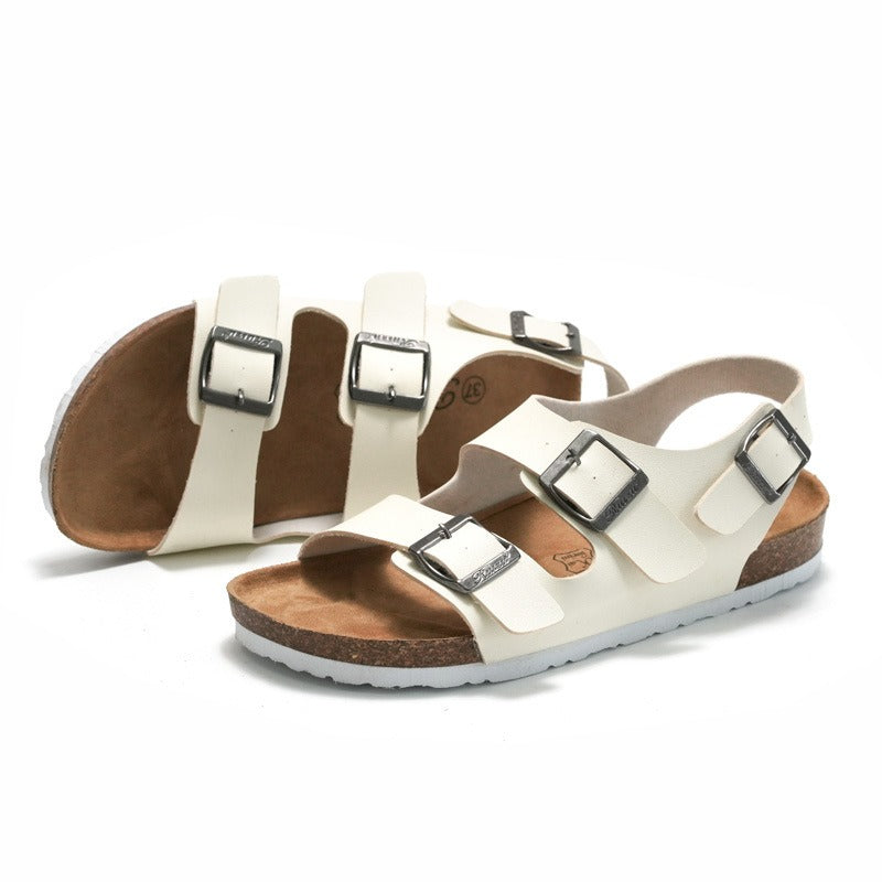 Sandalias Planas Mujer Corcho Natural y Elegantes - Vestiria