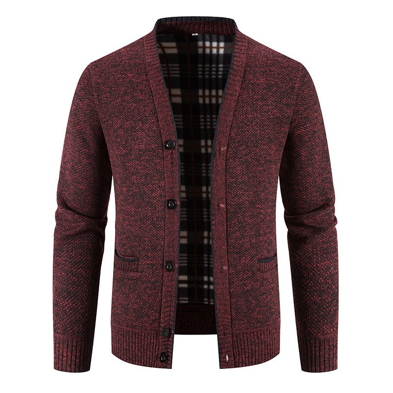 Cárdigan Hombre Punto Cálido Estilo Casual Invierno
