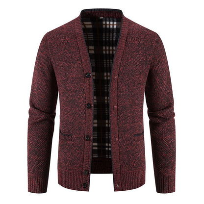 Cárdigan Hombre Punto Cálido Estilo Casual Invierno