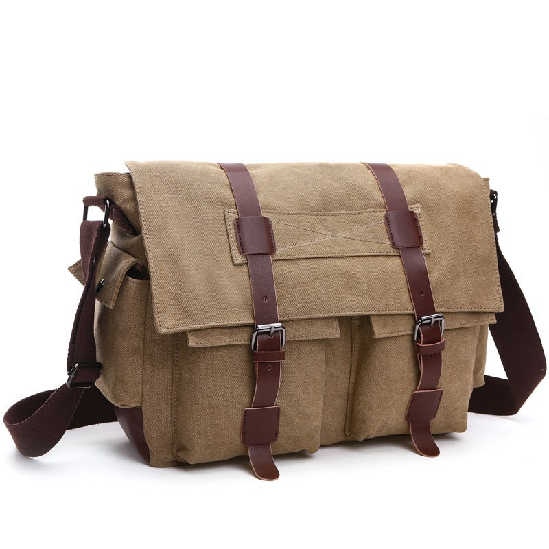 Bolso Bandolera Hombre Cuero Vintage Estilo Clásico - Vestiria