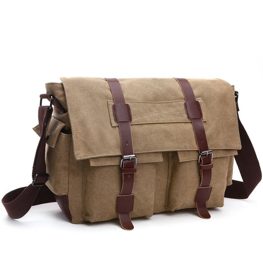 Bolso Bandolera Hombre Cuero Vintage Estilo Clásico - Vestiria