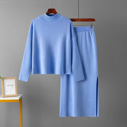 Conjunto Punto Mujer Azul Marino