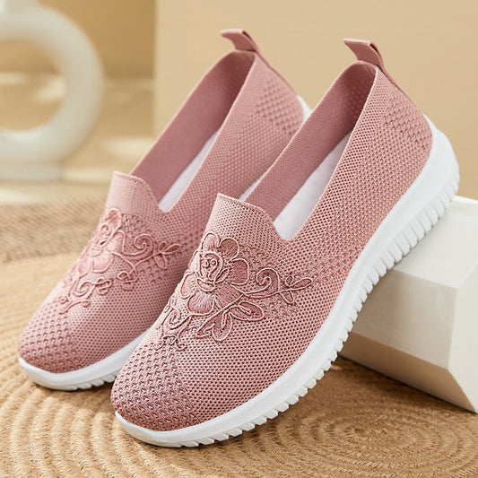 Zapatillas cómodas mujer transpirables con estampado floral - Vestiria